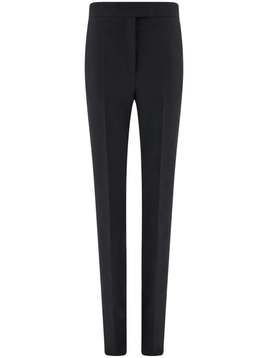 High-Rise Tapered-Leg Trousers