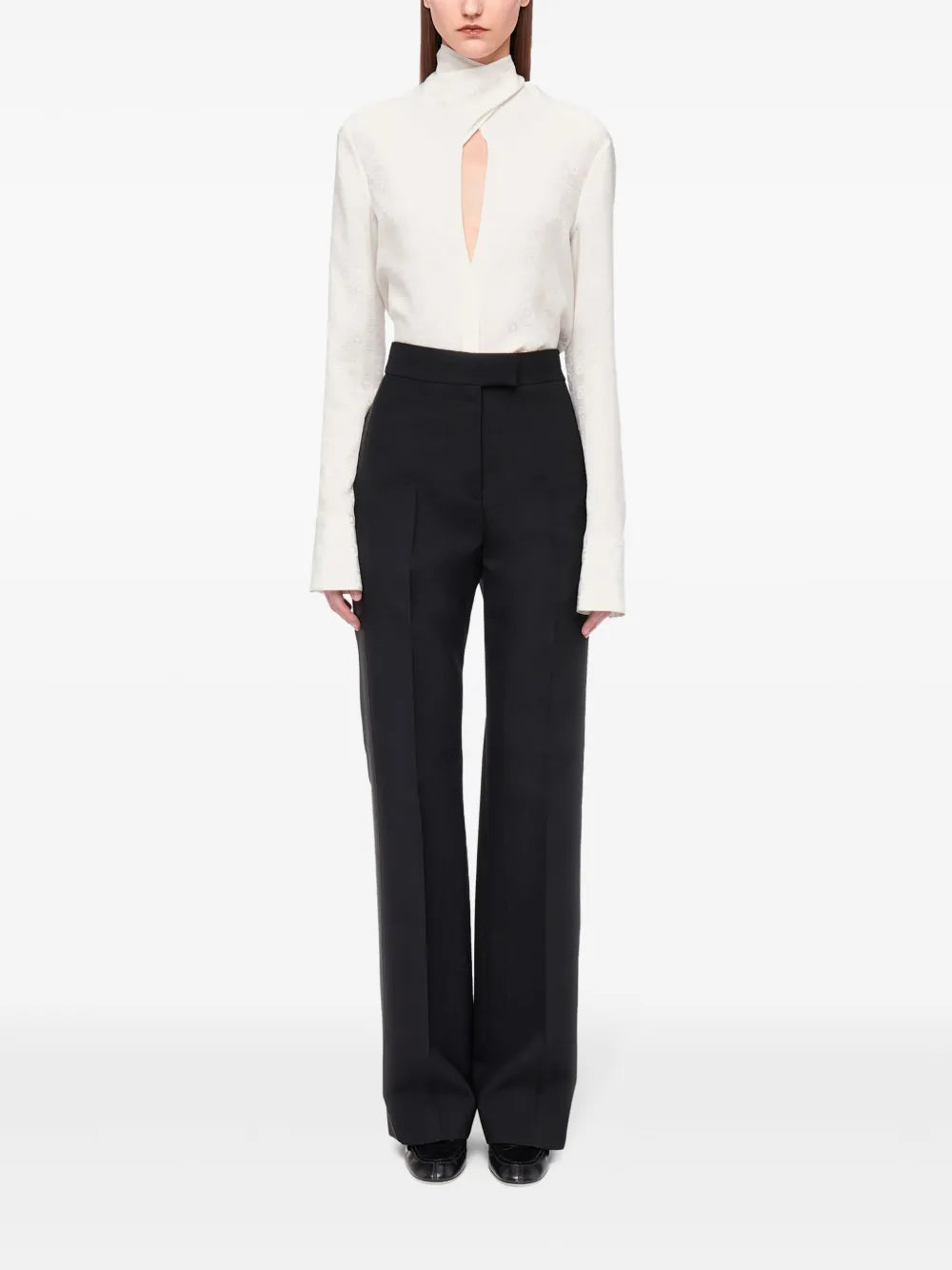 Press-Crease High-Rise Trousers
