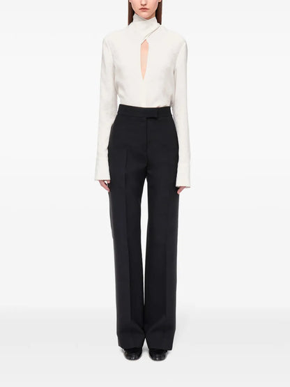 Press-Crease High-Rise Trousers