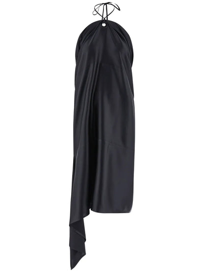 Asymmetric Satin Dress