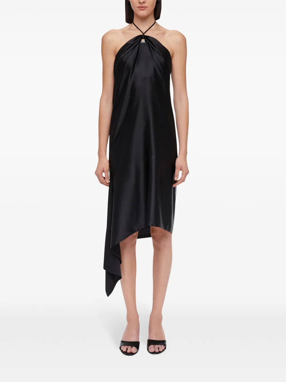 Asymmetric Satin Dress