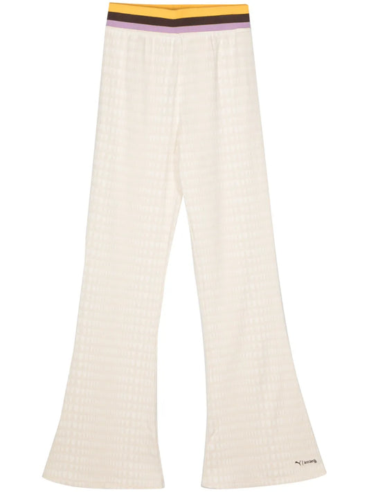 Geometric Flared Trousers