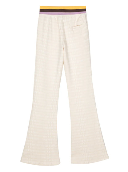 Geometric Flared Trousers