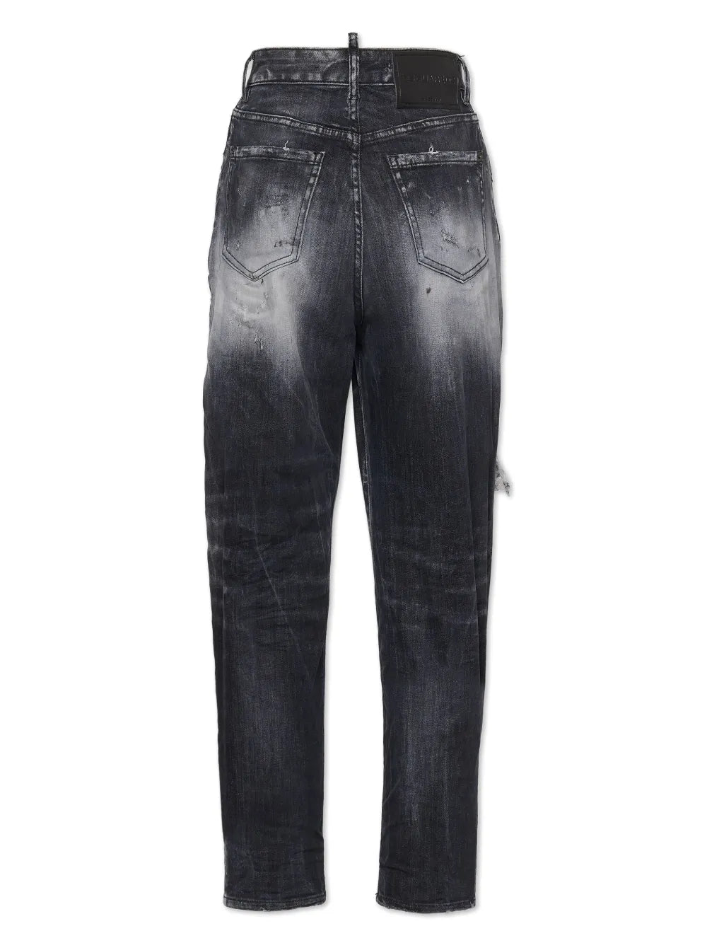 Distressed Straight-Leg Jeans
