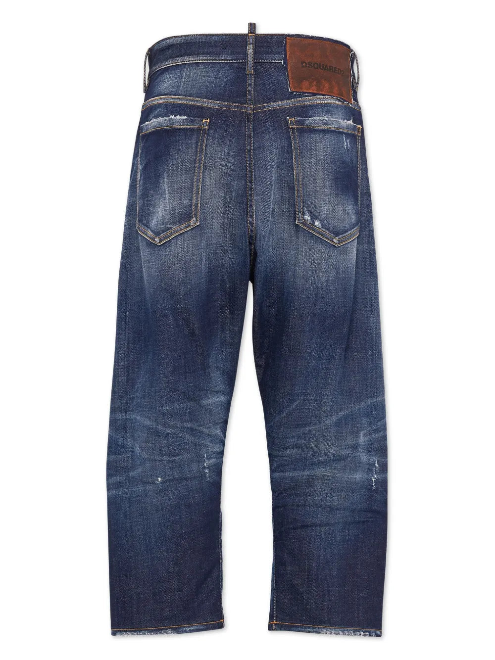 Bleached-Wash Cropped Jeans