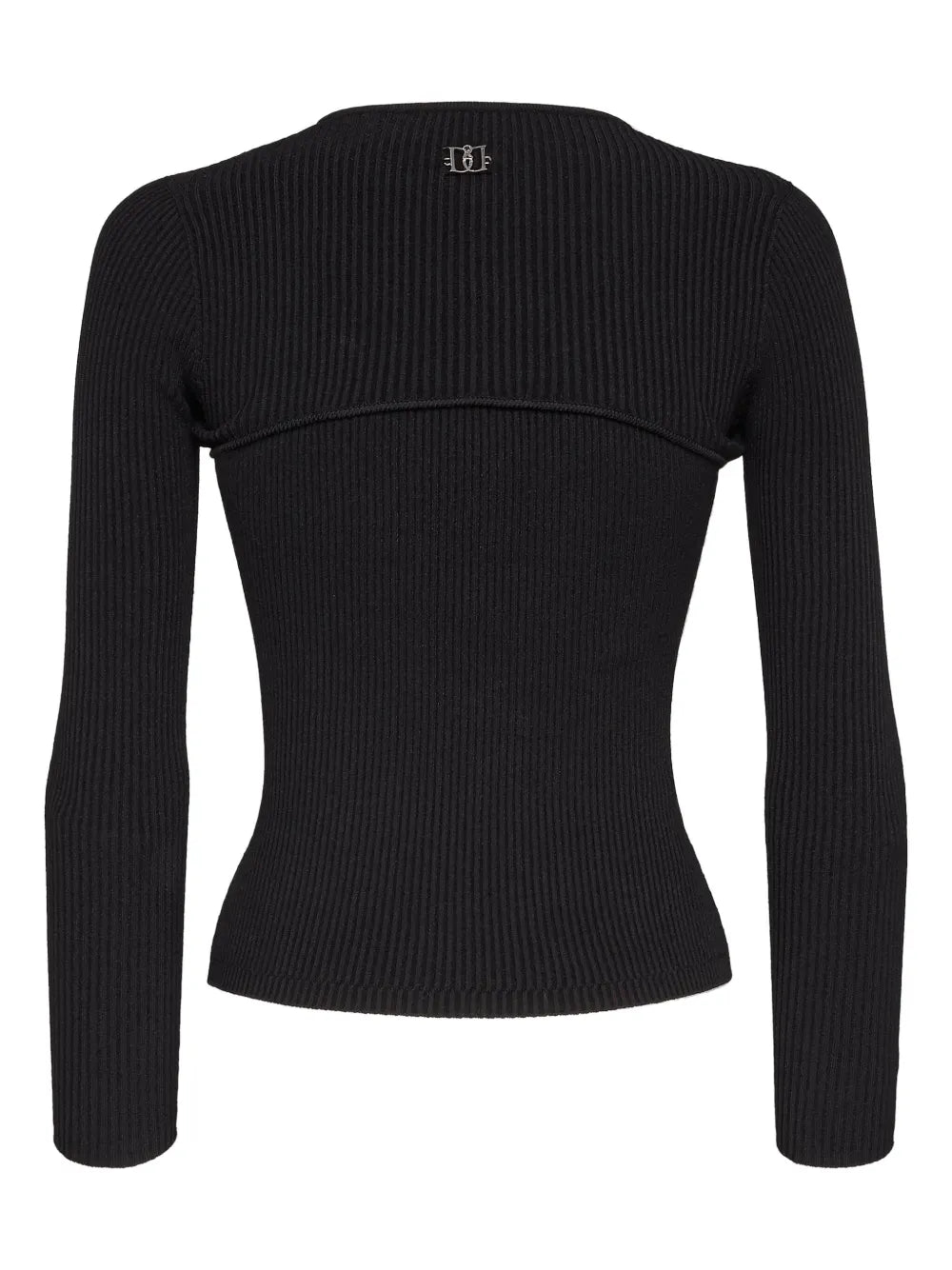 Cut-Out Ribbed-Knit Top
