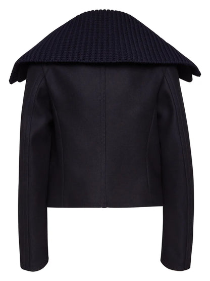 Double-Breasted Cropped Peacoat