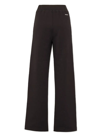Heart-Appliqué Flared Track Pants