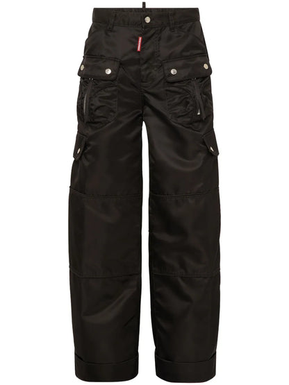 Satin Cargo Trousers