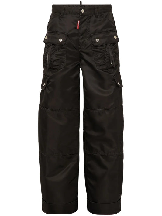 Satin Cargo Trousers