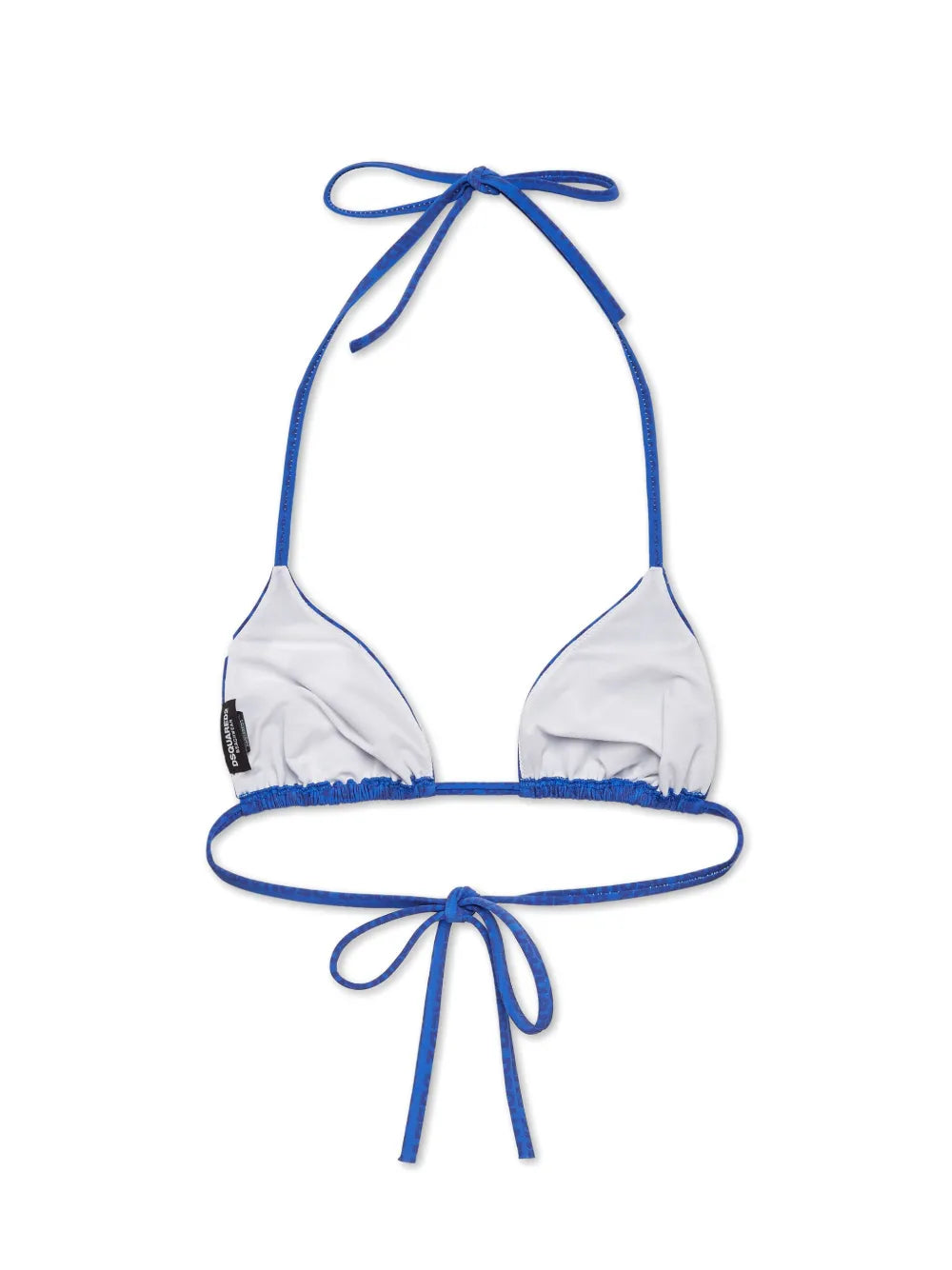 Logo-Print Halterneck Bikini Top