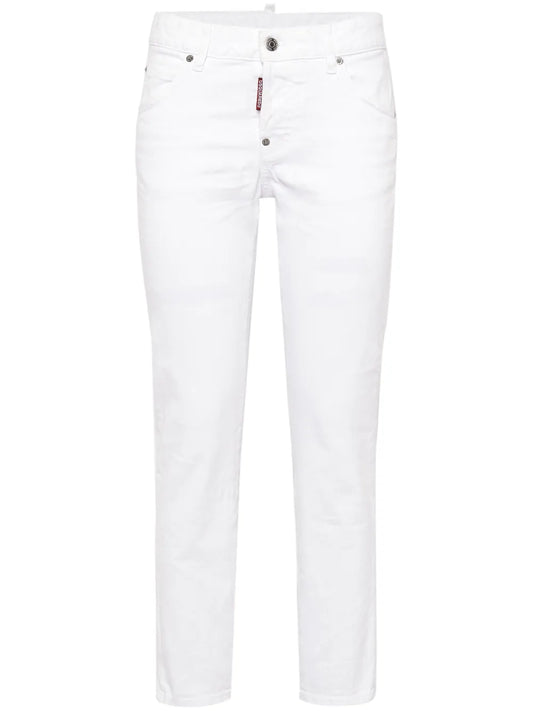 Mid-Rise Skinny Trousers