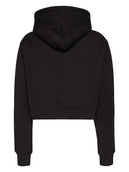 Bead-Embellished Cotton Hoodie
