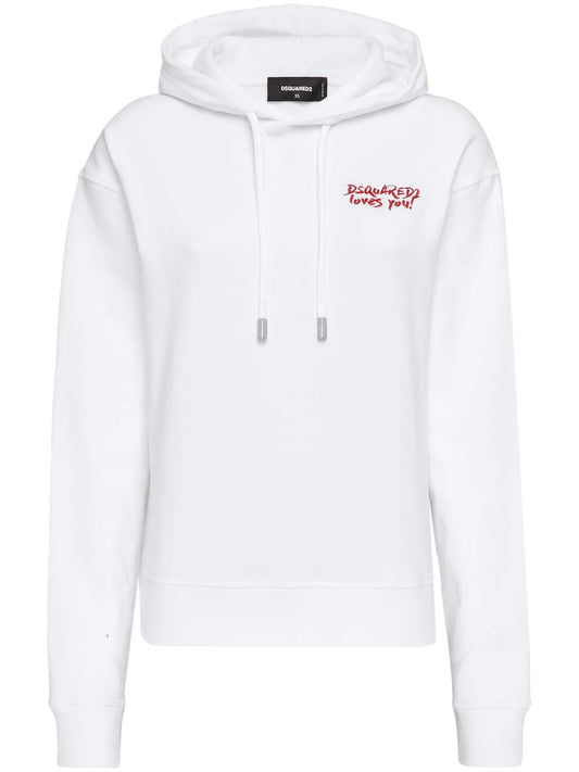 Dsquared Loves You Cotton Hoodie