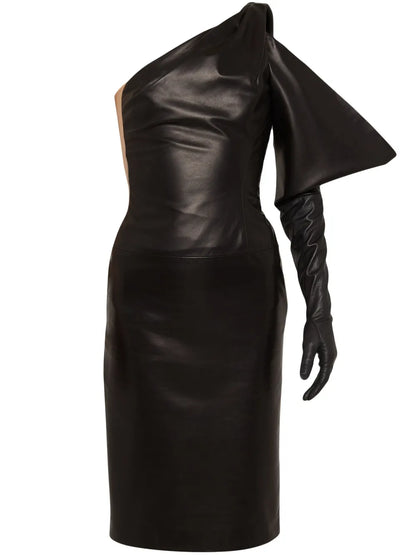 One-Sleeve Midi Dress