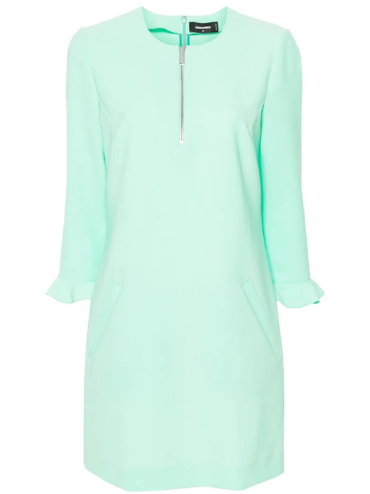 Round-Neck Shift Minidress