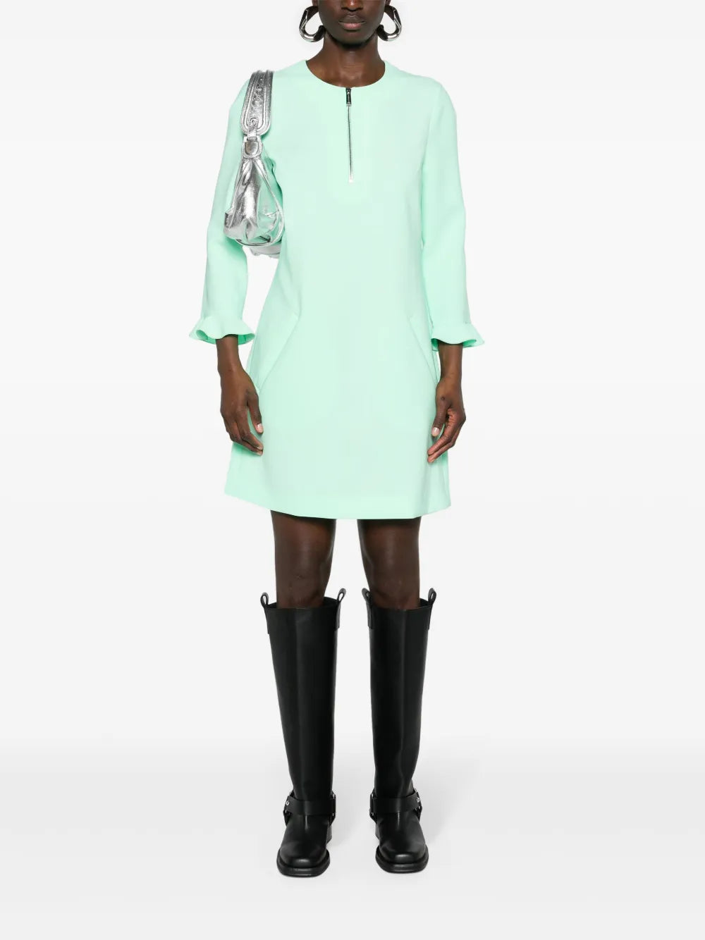 Round-Neck Shift Minidress