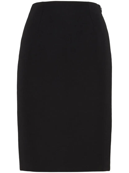 High-Rise Wool Pencil Skirt
