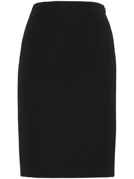 High-Rise Wool Pencil Skirt