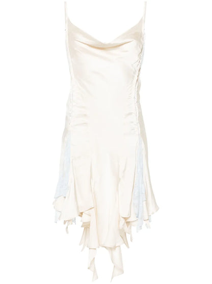 Satin-Finish Mini Dress