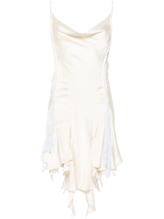 Satin-Finish Mini Dress