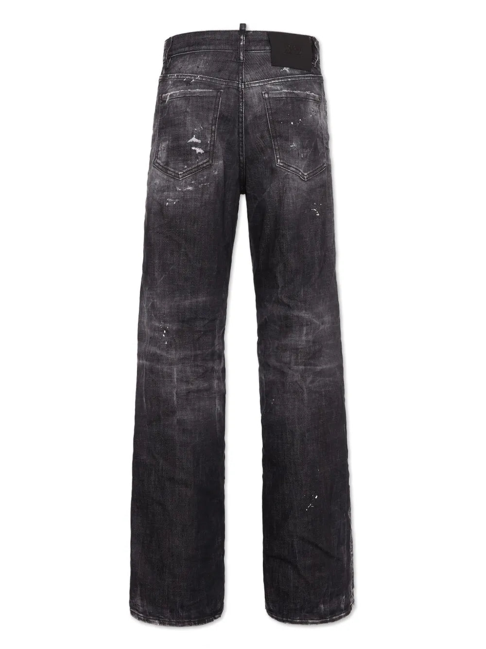 Distressed Straight-Leg Jeans