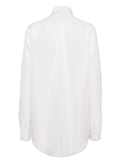 Bib-Collar Cotton Shirt
