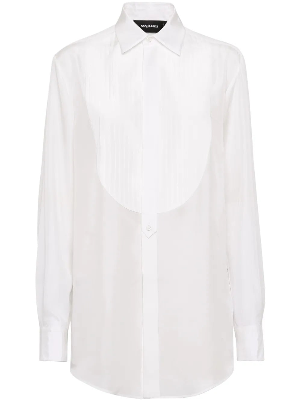 Bib-Collar Cotton Shirt