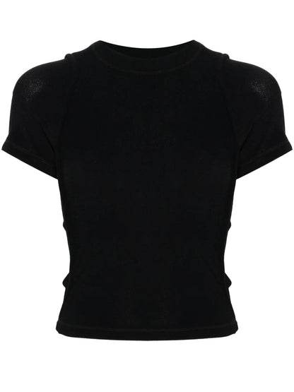 Logo-Print Textured T-Shirt