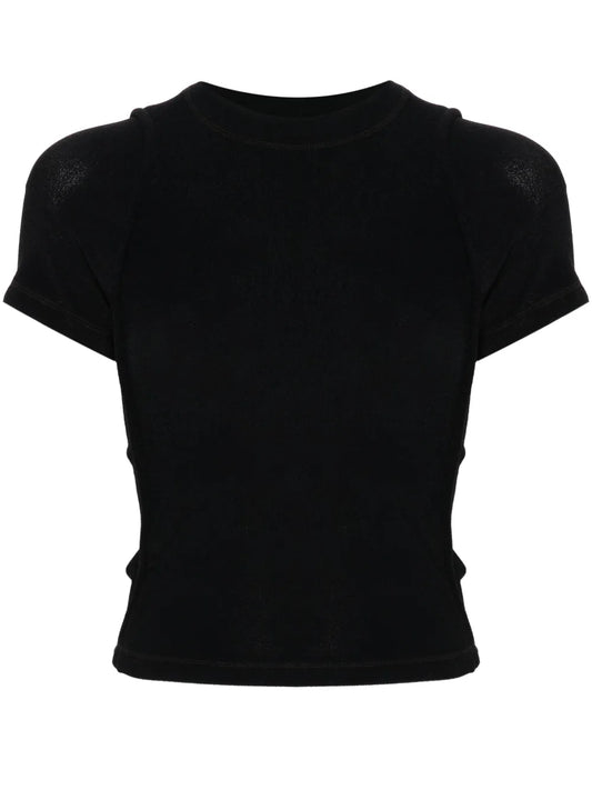 Logo-Print Textured T-Shirt