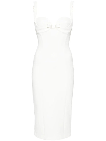 Bow-Detail Midi Dress