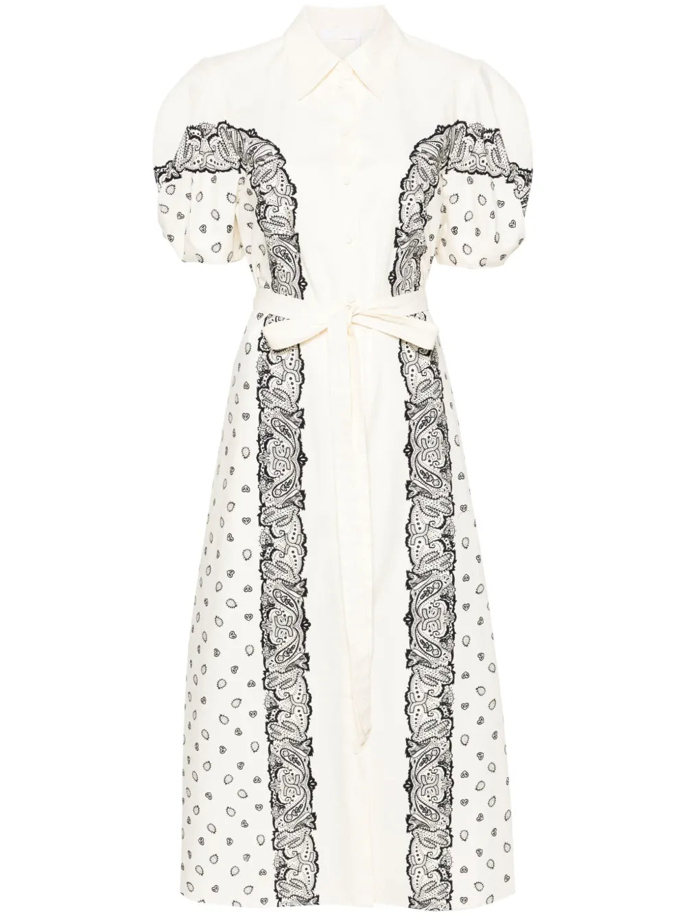 Bandana-Print Midi Shirt Dress