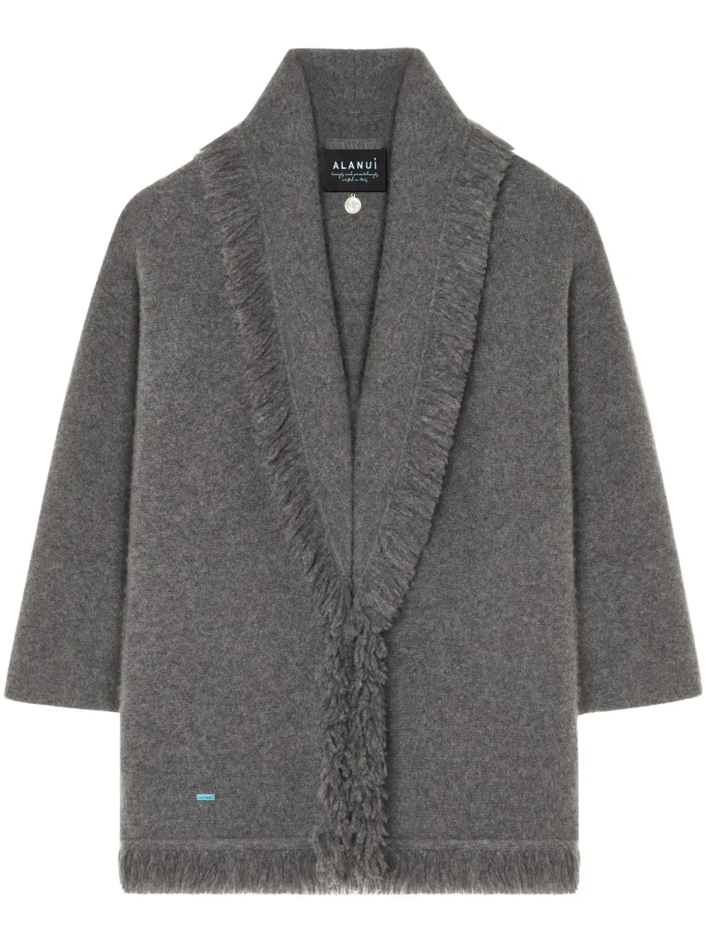 Fringed-Edge Cashmere-Blend Cardigan