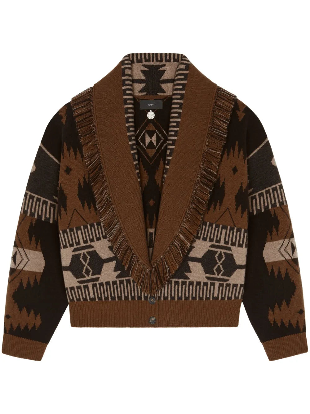 Patterned-Jacquard Cardigan