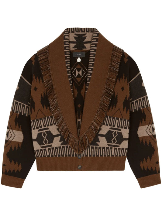 Patterned-Jacquard Cardigan