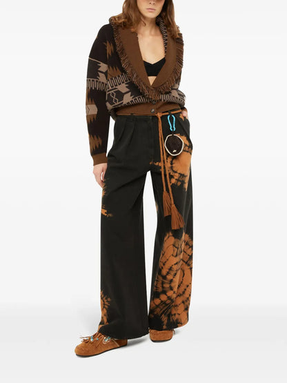 Patterned-Jacquard Cardigan