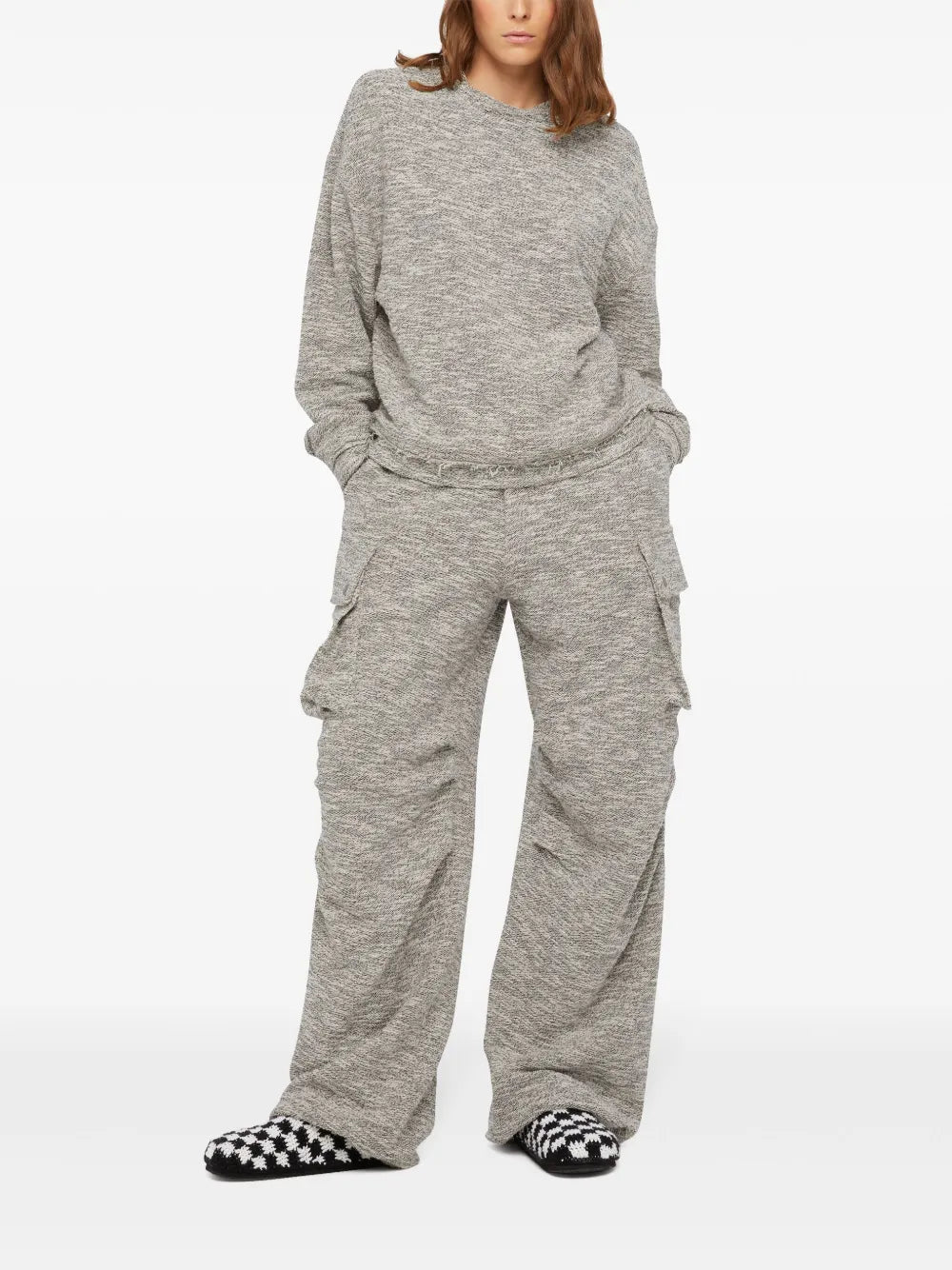 Mouline Cotton Cargo Trousers