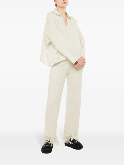 Finest Fringe-Detail Trousers