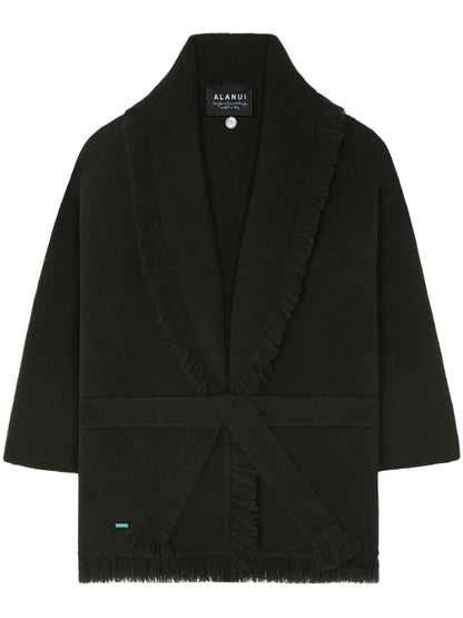 Fringed-Edge Cashmere-Blend Cardigan