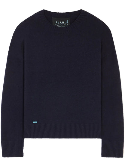 Ribbed-Edge Cashmere-Blend Jumper