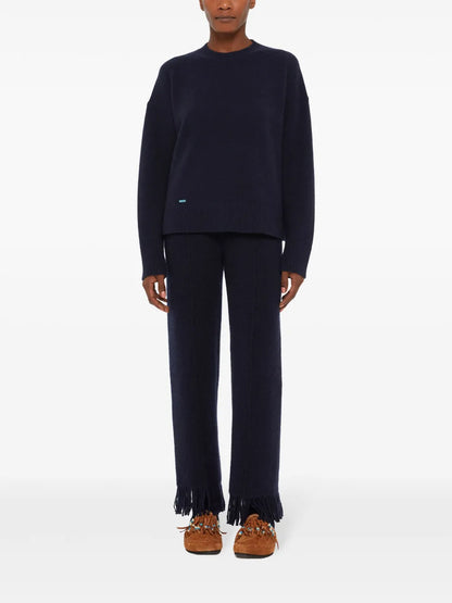 Ribbed-Edge Cashmere-Blend Jumper