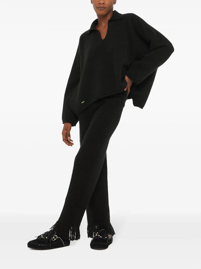 Knitted Cashmere-Blend Polo Shirt