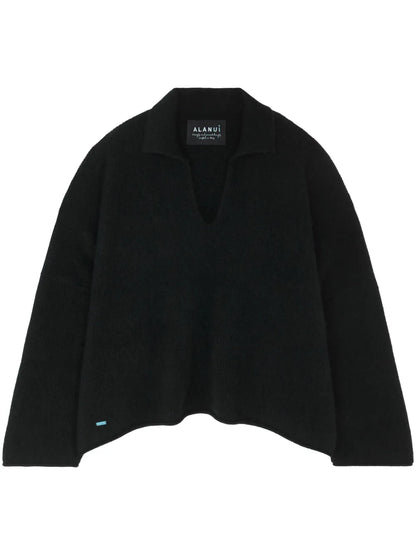 Knitted Cashmere-Blend Polo Shirt