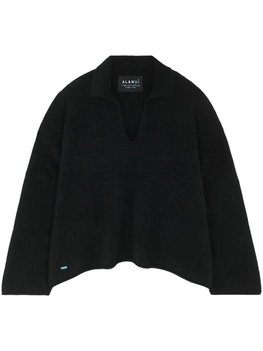 Knitted Cashmere-Blend Polo Shirt