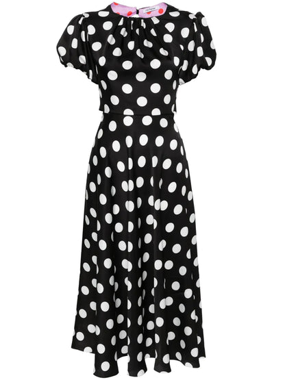 Polka-Dot Midi Dress