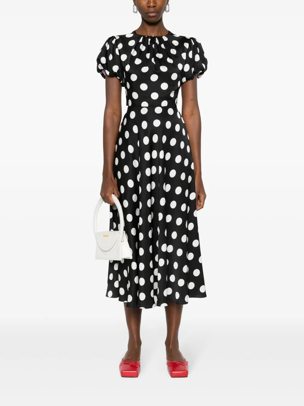 Polka-Dot Midi Dress