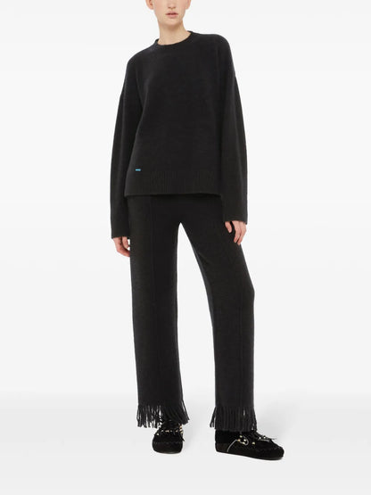 Ribbed-Edge Cashmere-Blend Jumper