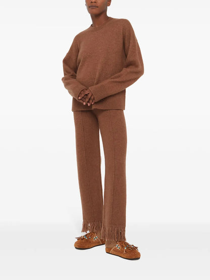 Ribbed-Edge Cashmere-Blend Jumper
