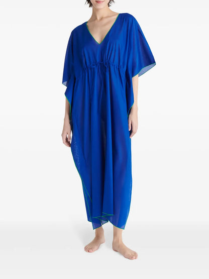V-Neck Cotton Midi Dess