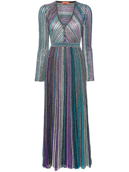 Sequin-Embellished Maxi Dress